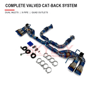Échappement arrière à soupapes en titane pour Chevrolet Corvette C8 Stingray 6.2L LT2 2020-2026 avec X-Pipe et embouts quadruples