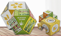 Cube magique pliable carré personnalisé |   Puzzle promotionnel imprimé en couleur pour la promotion de la marque et les cadeaux d'entreprise