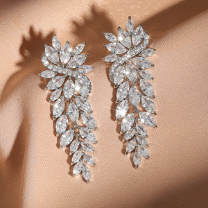 ROKOL EP1072, pendientes de boda de circonita cúbica de alta calidad para mujer, pendientes llamativos 2025, pendientes de lujo para Boda nupcial - Product Image 1