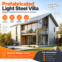 Villa en structure acier préfabriquée GloStar, villa moderne en acier léger pour projets de développement résidentiel