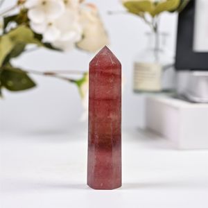 Tour de cristal de quartz fraise naturel de haute qualité pour la méditation et la guérison - Artisanat de cristal haut de gamme - Product Image 4