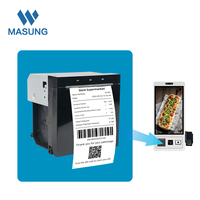 Printer Thermal MASUNG 58/80mm untuk Pencetakan Label Thermal dengan Pemotong Otomatis, dilengkapi USB & RS232 untuk Mesin Kios dan Vending