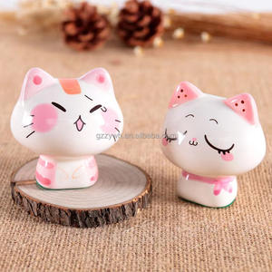 لطيف السيراميك رأس كبير القط مانيكي نيكو الحلي الصغيرة الكرتون الهدايا الصغيرة ديكورات سطح المكتب سيارة القط محظوظ - Product Image 4