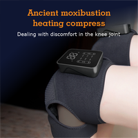 Appareil de massage chauffant sans fil portable pour les genoux avec batterie 3000 mAh, boîtier ABS, massage par contact contrôlé à 5 vitesses et minuterie