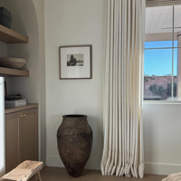 Rideaux occultants modernes de style maison élégant avec tissu en lin texturé Décoration intérieure moderne