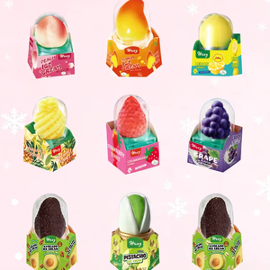 Crème glacée aux fruits Hicey avec ananas, litchi, mangue et pêche, aliments exotiques, bâtonnets glacés au chocolat, crème glacée aux fruits - Product Image 1