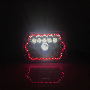 9-32V luci di guida a LED 5x7 pollici quadrati fari a Led Led parti Auto blu/verde/rosso/ambra anello colore 45W alto/anabbagliante - Product Image 4