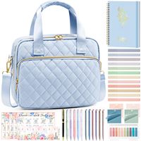 Funda para Biblia Grande para Mujer, Impermeable, de Poliéster, con Cierre de Cremallera, Diseño Acolchado, Correa para el Hombro, Regalo Cristiano de Pascua