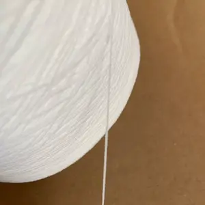 Factory Price High Quality Natural Latex Covered Polyester Yarn Elastic Spandex Thread For Socks 120# White Rubber Yarn