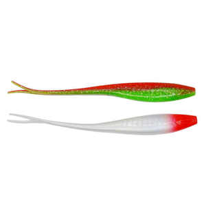 OEM 3 pièces/sac leurre de pêche en TPE 18cm 18g appât souple en forme de ver en forme de V appât nageur en forme de ver d'eau douce - Product Image 5