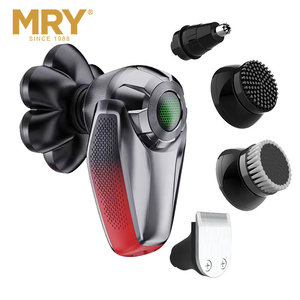 MRY <span class=keywords><strong>Meilleur</strong></span> Prix <span class=keywords><strong>Rasoir</strong></span> <span class=keywords><strong>Électrique</strong></span> Rechargeable Portable Étanche à Têtes Interchangeables 5D pour Hommes Chauves - Product Image 3