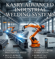 Robot de soudage KASRY avec système de positionnement par vision et de balayage pour la production automatisée de soudage de poutres en H et de poutres en boîte pour structures en acier