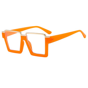 Gafas Ópticas Psn Square Metal Half Rim con Lentes de Policarbonato Negras Extra Anchas Unisex 2024 - Product Image 4