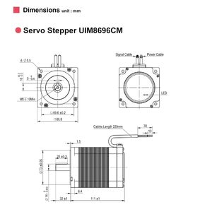 มอเตอร์เซอร์โวสเต็ปเปอร์ Uirobot UIM8696CM Nema 34 24-48Vdc 6A แบบวงปิด พร้อมเอนโค้ดเดอร์และไดรเวอร์ Can Bus - Product Image 4