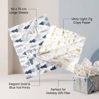 Papier de soie recyclable imprimé avec logo personnalisé, en pâte de bois, pour emballer des fleurs, du savon, des bougies et des boîtes cadeaux