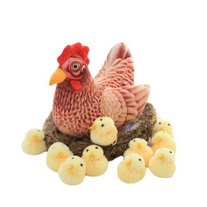 Sıcak Fırsat Peluş Tavuk ve Civciv Taklit Horoz Doldurulmuş Oyuncak Özel Gerçekçi Çiftlik Hayvanı - Product Image 6