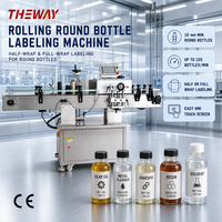 Machine d'étiquetage à roulement stable pour bouteilles rondes d'engrais liquide