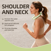 Compresse chaude et froide de qualité supérieure pour soulager les douleurs au cou et aux épaules, poche de gel réutilisable, apaise la douleur, couleur verte, anneau de glace personnalisé pour le cou
