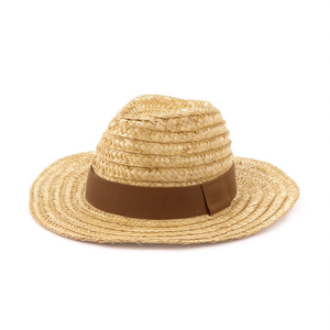 Cappello di Paglia con Tesa da 7 Cm e Bordo in Tessuto da 4 Cm, Sombrero Estivo per Protezione Solare - Product Image 1