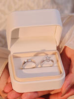 Bague de Couple de Luxe Plaqué Argent pour Amoureux, Bague Zircon Ajustable Ouverte, Bijoux de Mariage et de Fiançailles Tendance