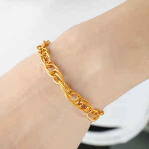 Stainless Steel <b>Chain</b> Necklace Set Unisex Fashion Jewelry Gold Silver Tone Interlocking Design Trendy Style - Product Image 3