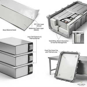 <span class=keywords><strong>Mousse</strong></span> de mélamine laminée PET à haute constante diélectrique pour l'<span class=keywords><strong>isolation</strong></span> cellule-à-cellule des batteries - Product Image 4