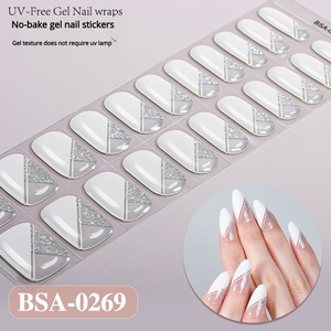Tiras de Gel para Uñas sin UV, Adhesivos de Gel Semicurados sin Necesidad de Horno, Tiras de Manicura de Larga Duración para Arte de Uñas DIY - Product Image 2