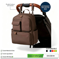 Tas Ransel Popok Bayi Anti Air Ukuran Besar dengan Alas Ganti Popok, Tas Ransel Popok Bayi untuk Anak Perempuan & Laki-laki