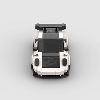 Compatible avec les briques de marque, petites pièces, voiture de course MOC, jouets éducatifs à assembler soi-même pour enfants, blocs de construction en plastique ABS