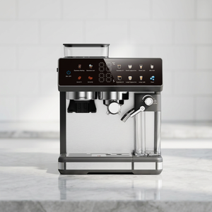 Machine à expresso automatique en acier inoxydable, 19 bars, écran tactile numérique, réservoir d'eau de 2 L, 1500 W, cafetière domestique - Product Image 1