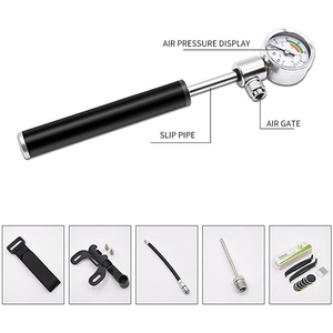 Pompa Sepeda Mini Genggam 210PSI dengan Pengukur 145g Ringan untuk Semua Sepeda dan Bola Aluminium - Product Image 4