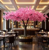 Kommerzieller Weißer Kirschblütenbaum - Umweltfreundlicher Baum mit LED-Lichtern, Schmetterlingen & Vögeln für Einkaufszentren und Hoteldekoration