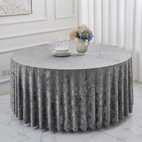 Nappe de table sur mesure en velours froissé, longueur ras du sol, pour mariage et réceptions, en tissu polyester/coton/lin, lavable et réutilisable, orange/bordeaux