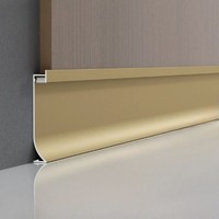 Plinthe en alliage d'aluminium brossé avec éclairage LED, protection durable pour les coins du sol et des murs