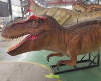 Tête de T-Rex animatronique réaliste grandeur nature en acier et silicone pour usage intérieur/extérieur, capacité de 500 kg, pour centre commercial, parc d'aventure