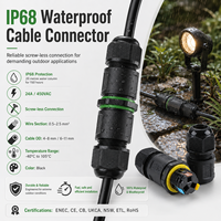 Connecteurs de câbles MMCX étanches IP68 en laiton sans vis, sans outil, 24A 450V, utilisation sous-marine 20m, boîtier ABS PA66, ENEC ETL