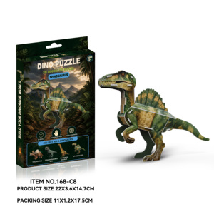 <span class=keywords><strong>Puzzle</strong></span> de dinosaures réalistes HTL à assembler soi-même pour enfants, jeu éducatif d'assemblage d'animaux préhistoriques, ensemble de jouets de collection - Product Image 3