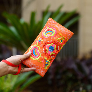 Borsa Ricamata in Tessuto da Donna, Portafoglio Lungo Vintage con Cerniera, Stile Etnico, Pochette, Produzione all'Ingrosso - Product Image 5