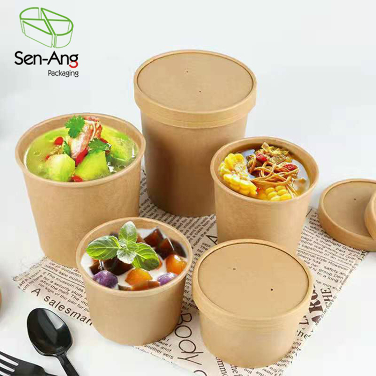 SENANG Disposable Paper Plates & Bowls with Lid Custom Colors & Sizes 5000pcs for Giveaways Model PRB01
