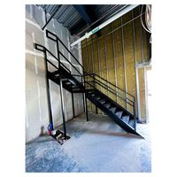 Escalier flottant droit Prima, support invisible personnalisé, marches en bois antidérapantes pour l'intérieur de la maison, escalier flottant droit