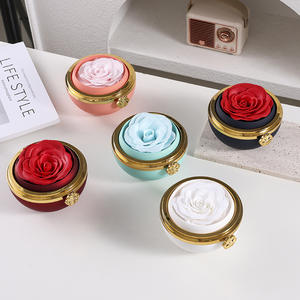 Rotation Ronde Bijoux Collier Bague Cadeau Anniversaire Saint Valentin Cadeau Éternel Préservé Roses Fleurs Boîte En Gros - Product Image 1