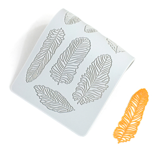 Molde de Silicona con Diseño de Pluma y Encaje para Repostería, Chocolate, Fondant, Decoración de Pasteles y Azúcar LFM-516 - Product Image 6