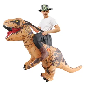 Popular Hot Selling Halloween cosplay Dinosaur Riding walking Costume Inflatable suit