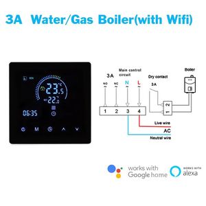 Nouveau thermostat intelligent WiFi Tuya, interrupteur double usage pour <span class=keywords><strong>chauffage</strong></span> au sol (eau et électrique), panneau de commande de <span class=keywords><strong>chauffage</strong></span> connecté à une chaudière à gaz - Product Image 2