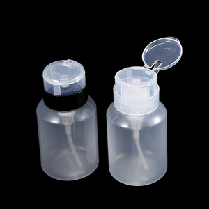 250ml Locking Pump Dispenser Bottle Empty UV Gel Polish Cleaner <b>Nail</b> Remover Makeup Container - Product Image 2