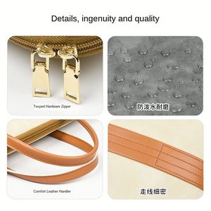 Sac messager pour ordinateur portable en cuir PU pour les affaires - Grande capacité, léger, imperméable, pour hommes et femmes, bureau et voyage - Product Image 4