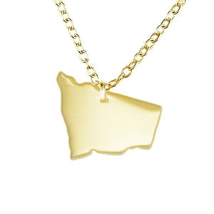 À la mode Australie Carte Pendentif Collier Nouvelle-Galles du Sud En Acier Inoxydable Chaîne Colliers Bijoux - Product Image 3