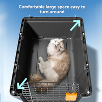 Boîte à air portable pour animaux de compagnie de haute qualité en plastique détachable et ventilé adaptée aux voyages et aux sorties pour chats et chiens