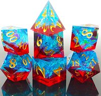 Arpe Edge – tour de dés ambre D20, dés en résine polyédriques de précision pour jeu de société