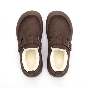 Wholesale Custom High Quality Casual Soft Genuine Leather Winter <strong>Loafers</strong> Women Keep Warm 100% Australian Wool Buckle Boat Shoes - Product Image 2